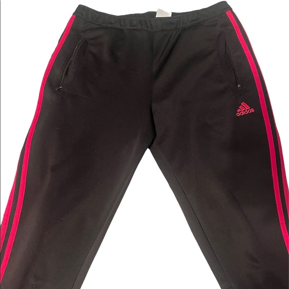 Adidas track pants, size large, black and pink - Picture 2 of 3